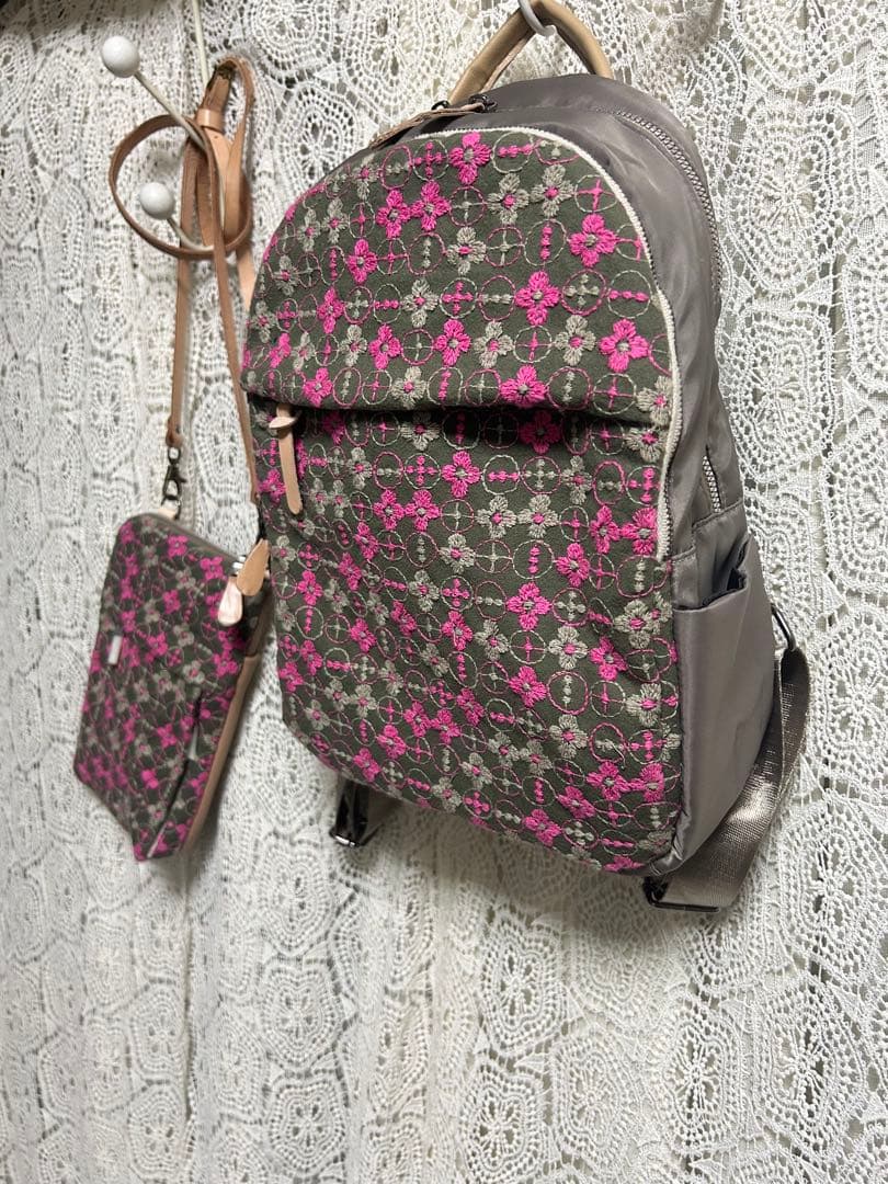 専用50904音の絵ハーフハンドメイドリュック　 ガバポシェット付き