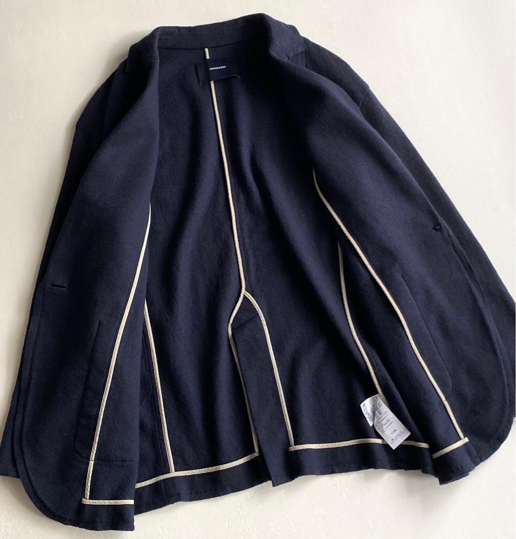 FRAMeWORK スムース ウール ジャケット 金ボタン ネイビー 日本製