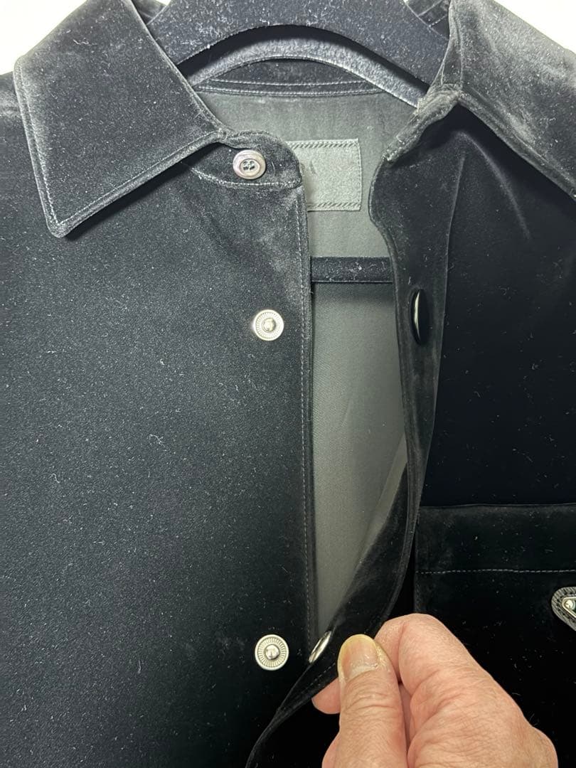 PRADA ベルベット シャツジャケット　ストレッチコットン