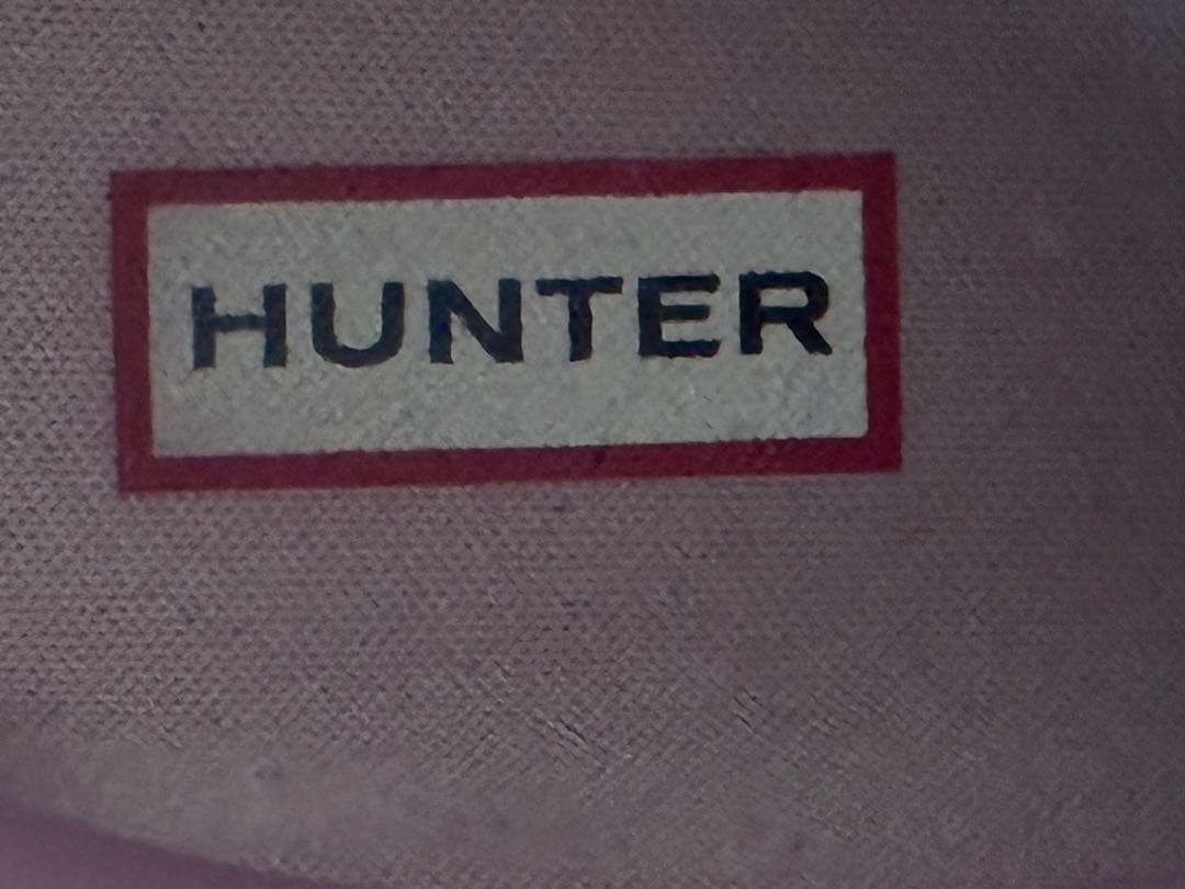 23cm HUNTER 薄いピンク　バックル付きロングブーツ