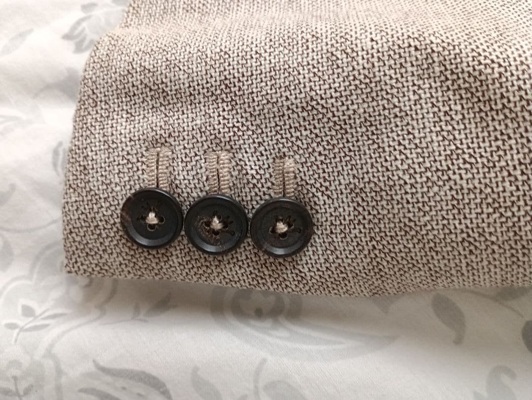 美品　定価3850001円　イザイア　シルク リネン　本切羽