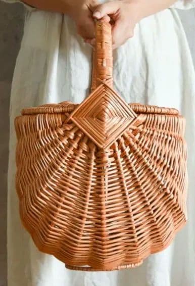 ポーランド製/やなぎ　かごバスケット