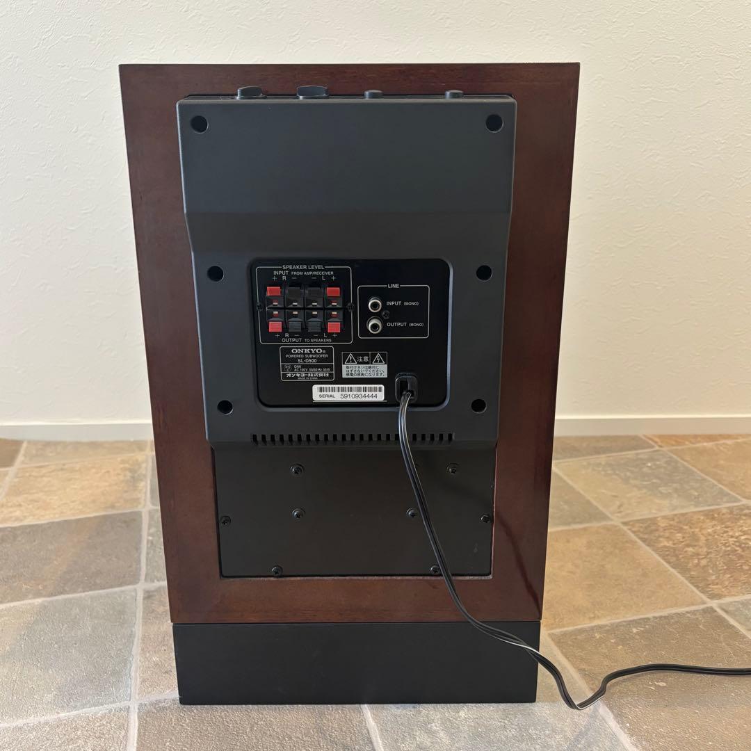 【美品】ONKYO オンキョー SL-D500 アンプ内蔵サブウーファー