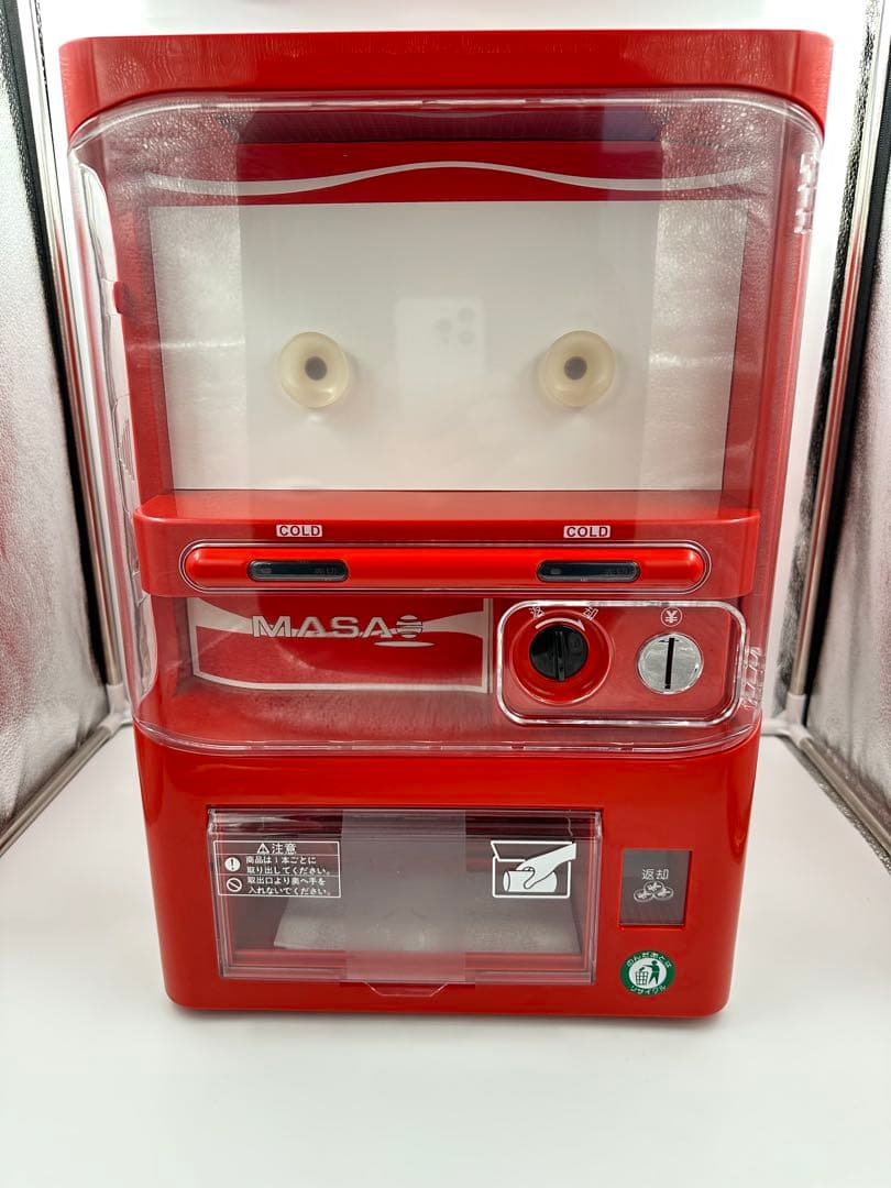 【美品】MASAO ミニ自動販売機型保冷庫 MSO-016（赤）