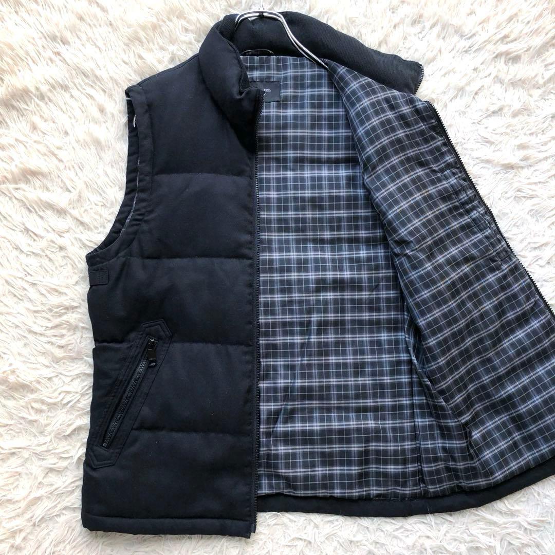 バーバリーブラックレーベル　ダウンベスト　黒　ホワイトグースダウン　L