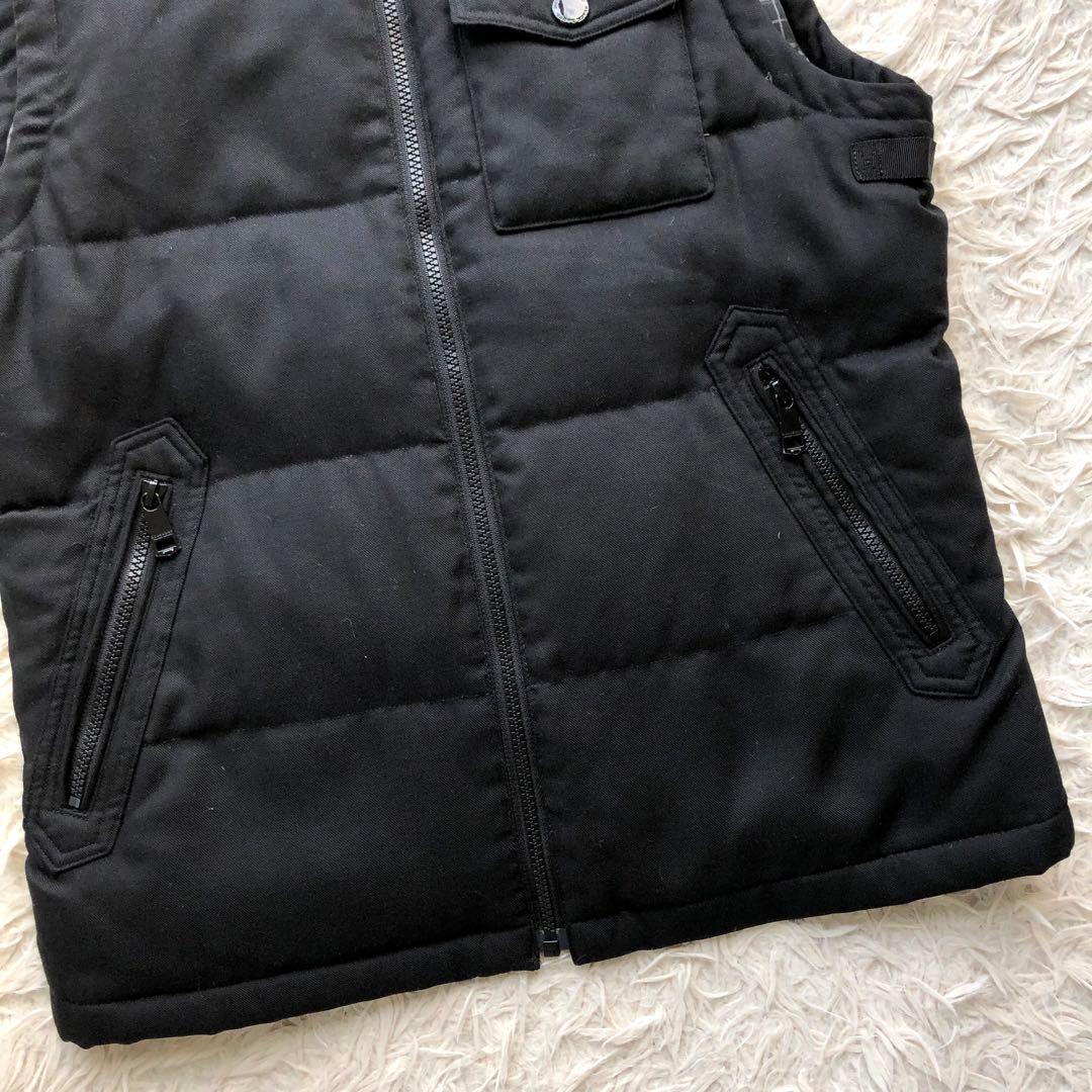 バーバリーブラックレーベル　ダウンベスト　黒　ホワイトグースダウン　L