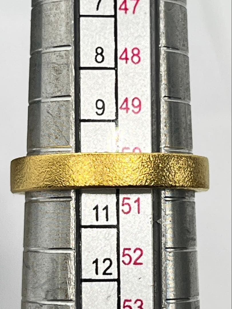 ゆずK24純金平打ちマットリング艶消し加工4.58g刻印ありハンドメイド