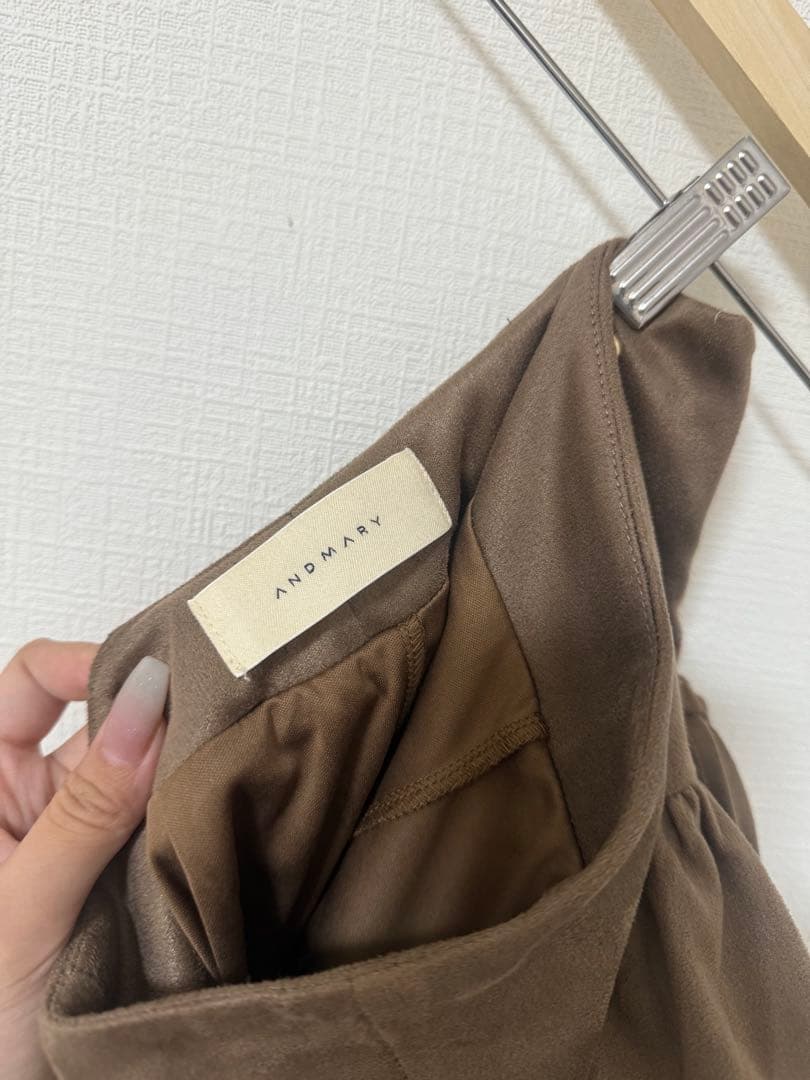 ANDMARY Mel gather skirt brown 正規品