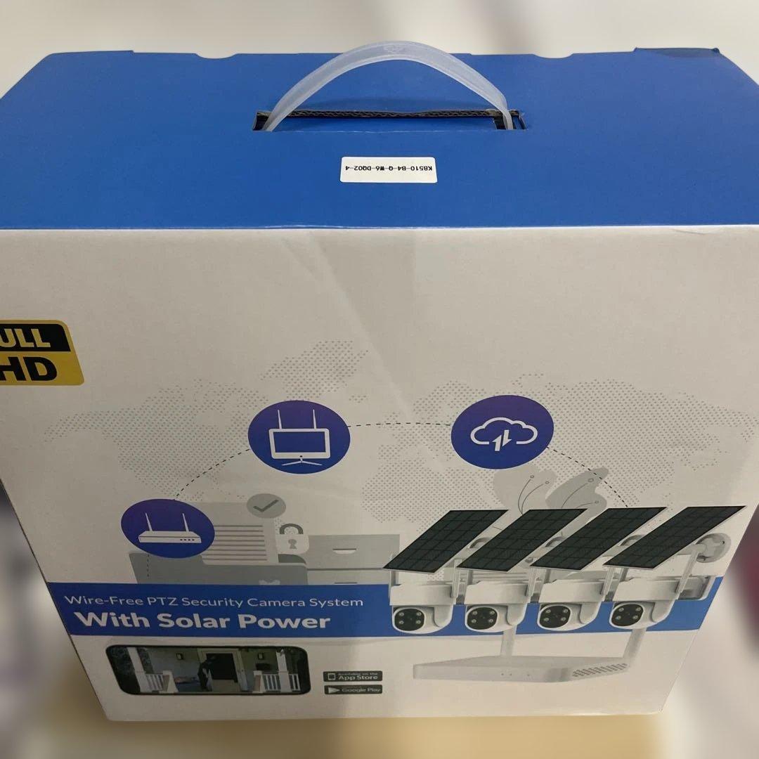 VORGUT 防犯カメラ 屋外 ソーラー 4台セットモニター付き 監視カメラ