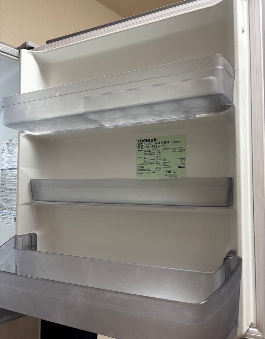 【早い者勝ち‼️】東芝 冷蔵庫 GR-R33S(S) 330L 2020年製 家電