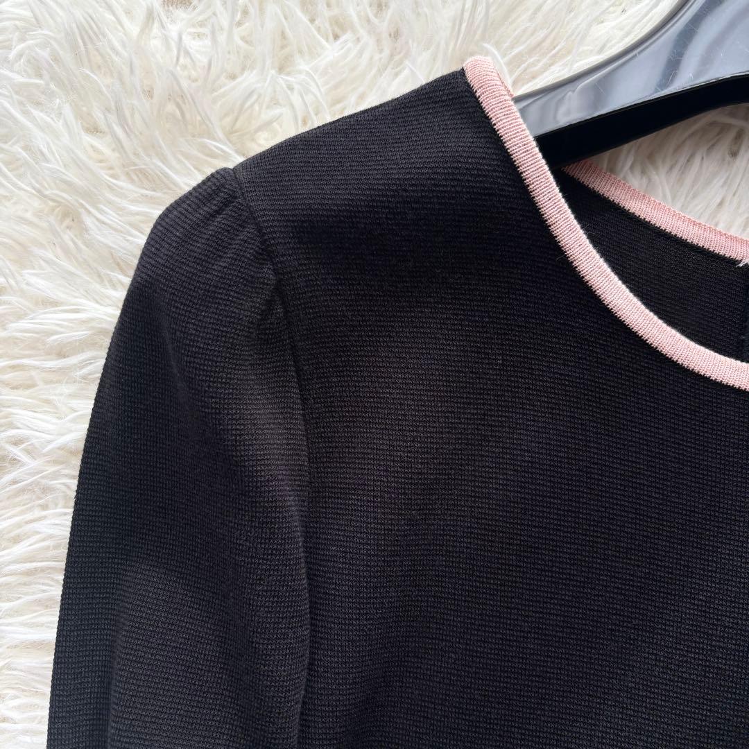 40サイズ　リボン　ジャガード　エムズグレイシー　ドッキング　ワンピース