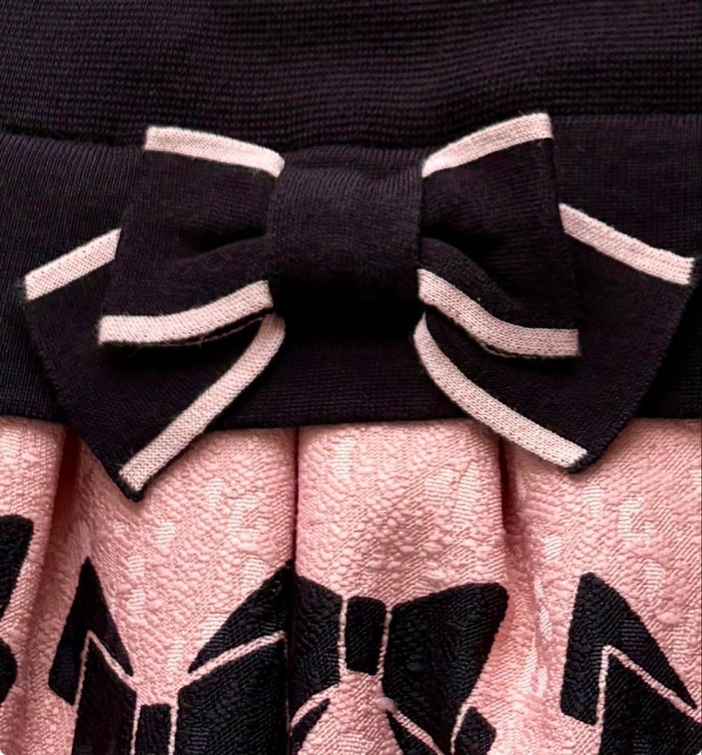 40サイズ　リボン　ジャガード　エムズグレイシー　ドッキング　ワンピース