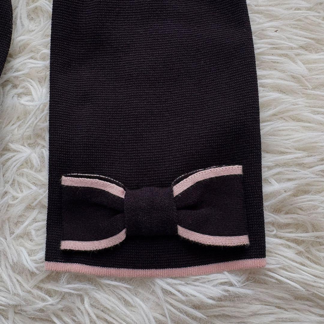 40サイズ　リボン　ジャガード　エムズグレイシー　ドッキング　ワンピース