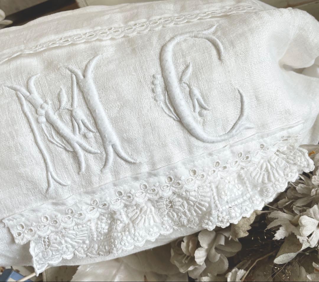 アンティーク　クッション　フランス