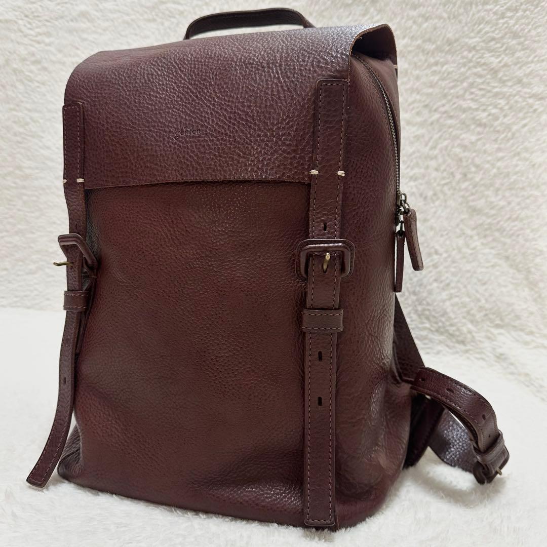 美品✨genten ゲンテン リュック レザー ブラウン トスカメン メンズ 革