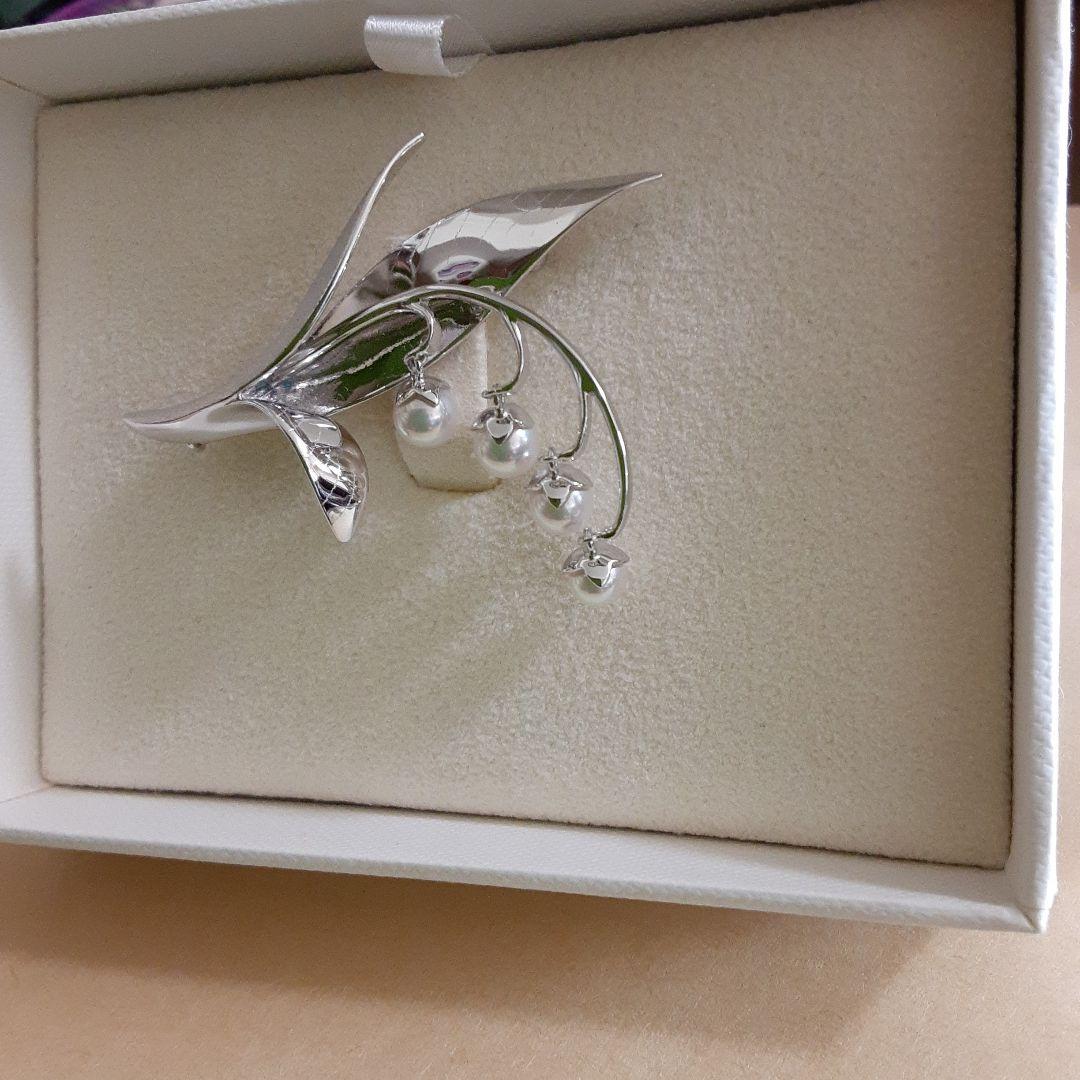 TASAKI シルバーブローチ 花と鈴蘭