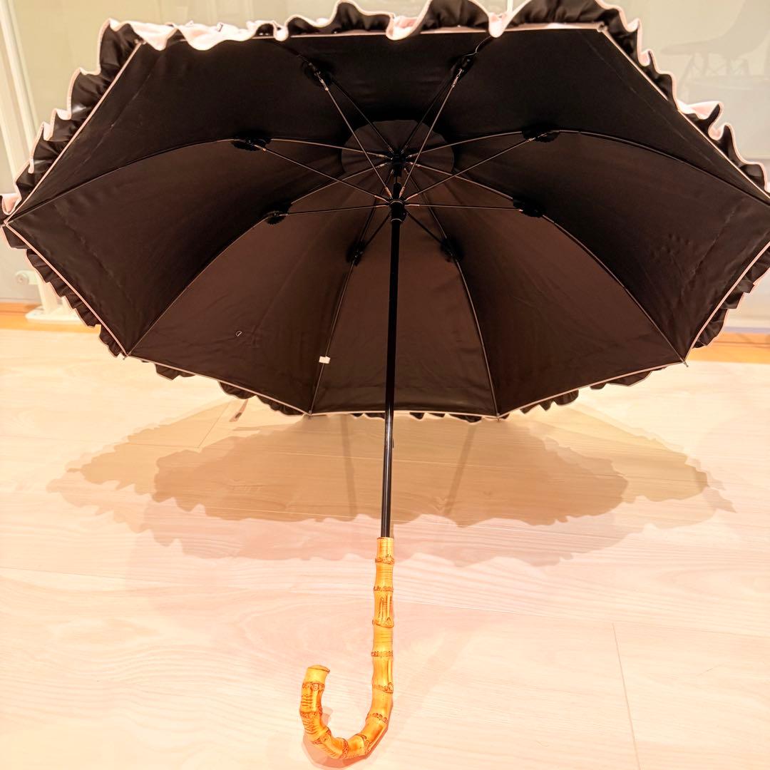 新品未使用 芦屋ロサブラン 日傘 ダブルフリル パゴダ 50cm 晴雨兼用