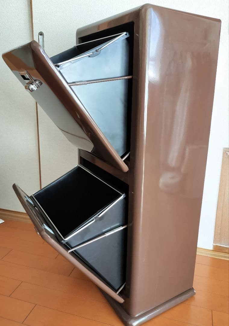 t*e様 ダルトン トラッシュカン ダブルデッカー 100-133 ブラウン 廃