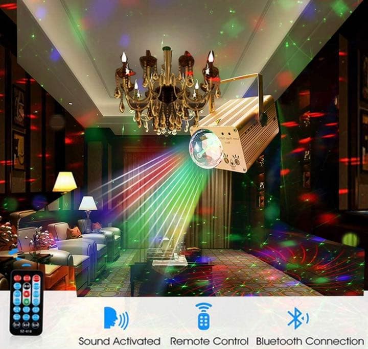 ステージライト投影ライトミラーボール USB充電 5V/2A SDカード