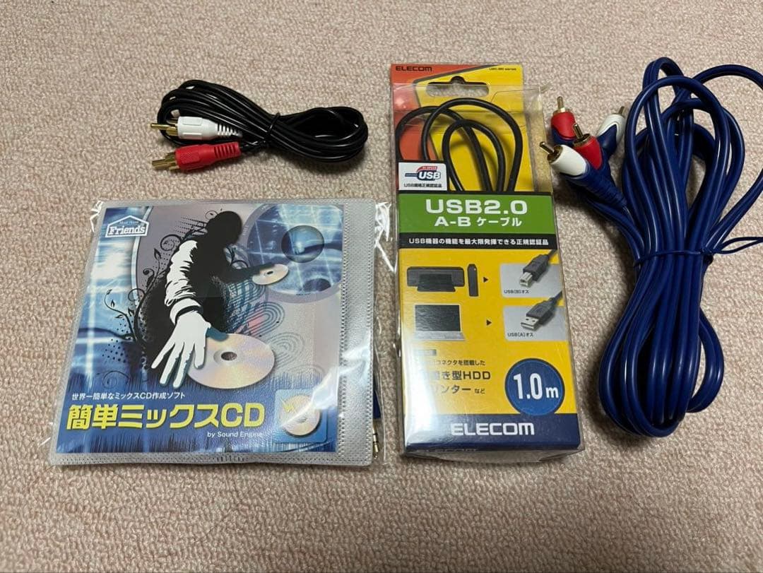 Pioneer DDJ-400 ケーブル、ヘッドホンスピーカー付き