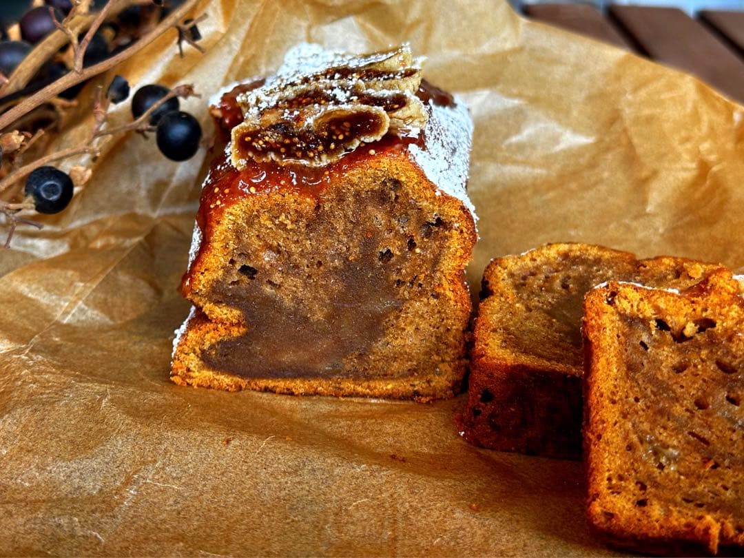 もちねこ★抹茶小豆のパウンドケーキ①と無花果アールグレイのパウンドケーキ②