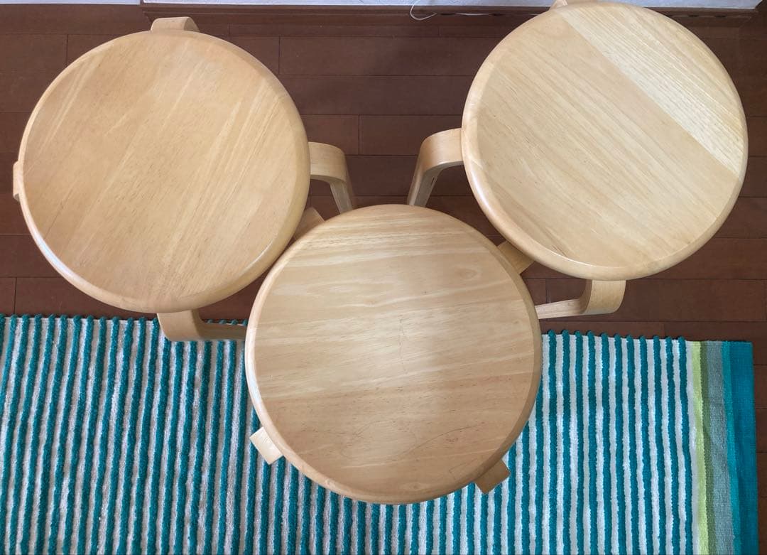 【美品】丸藤スツール ■３脚セット