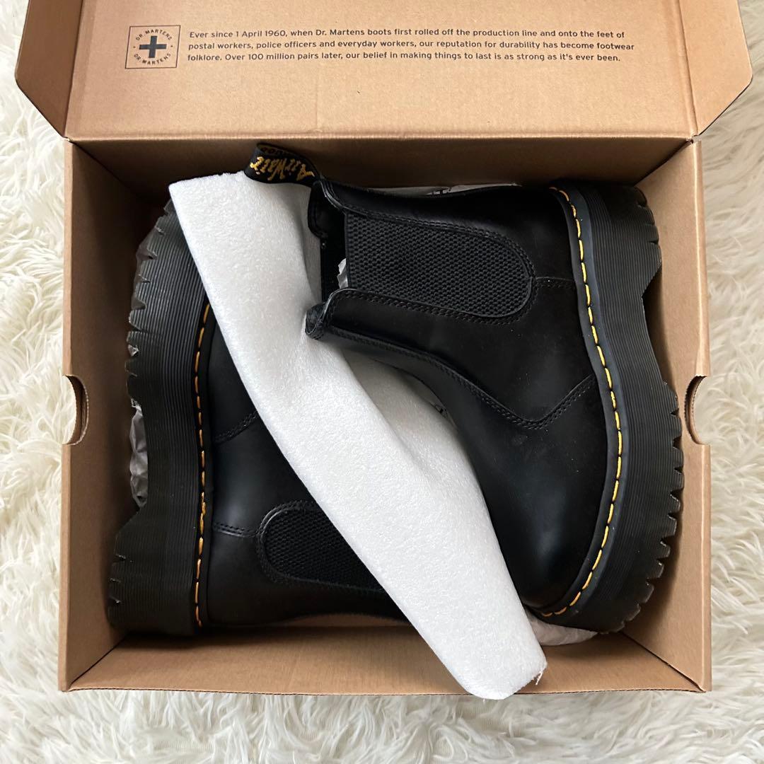 【ドクターマーチン】チェルシーブーツ　黒　厚底　サイドゴア　UK4 23.0㎝