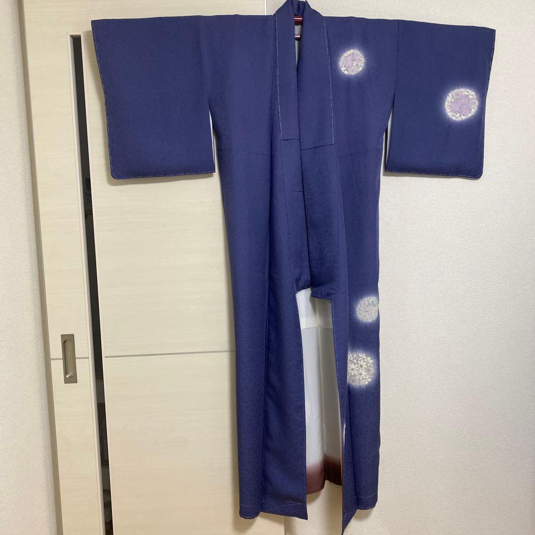 絞り　相良刺繍　付け下げ　しつけ糸付き　未使用美品　正絹　花柄　金糸　袷