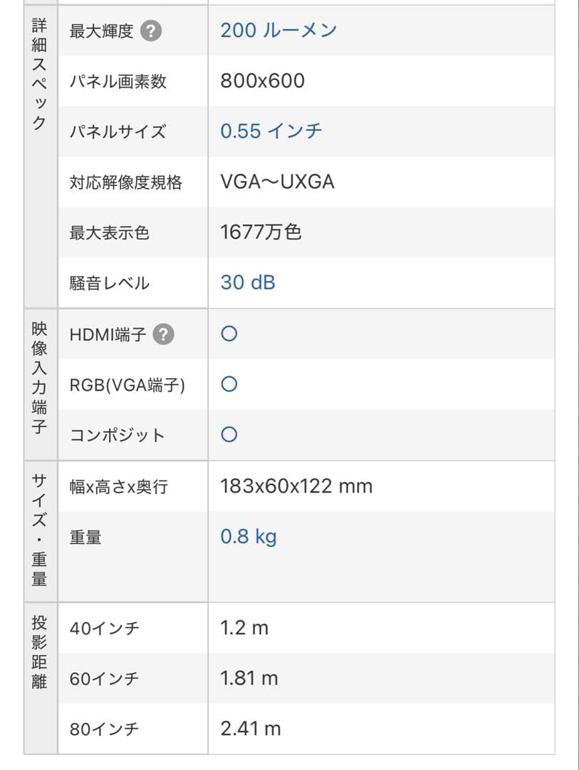 TAXAN プロジェクター HDMI対応　KG-PL011S