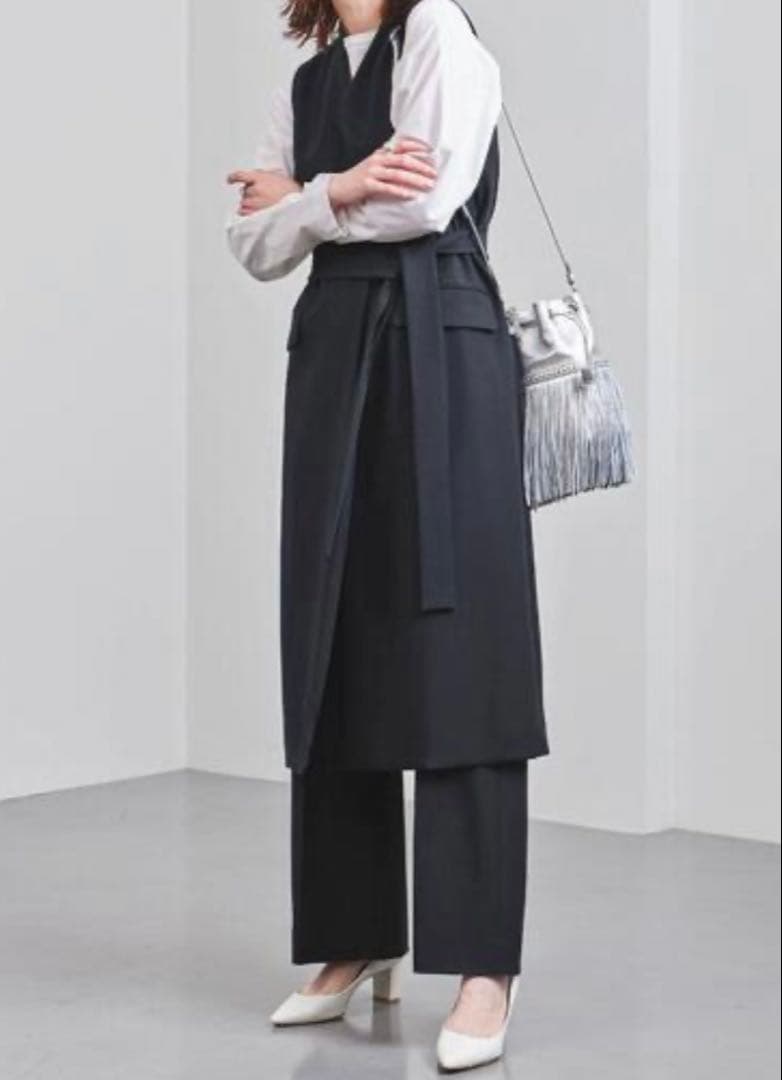 ユナイテッドアローズ ロングジレ ネイビー