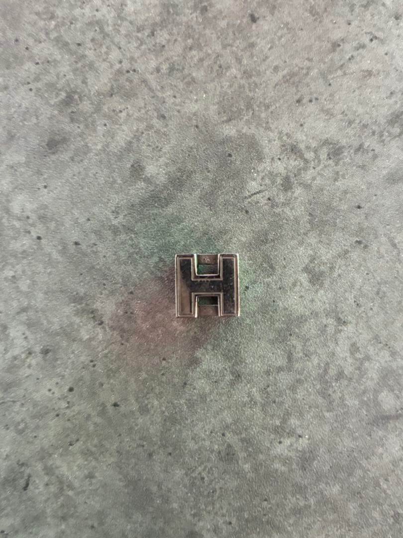 HERMESカージュドアッシュ Hキューブ ネックレス レディース シルバー 銀