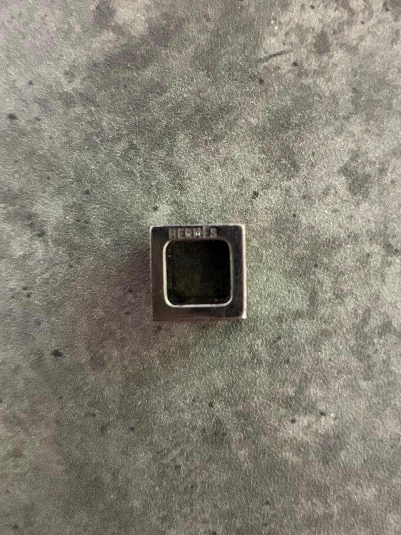 HERMESカージュドアッシュ Hキューブ ネックレス レディース シルバー 銀