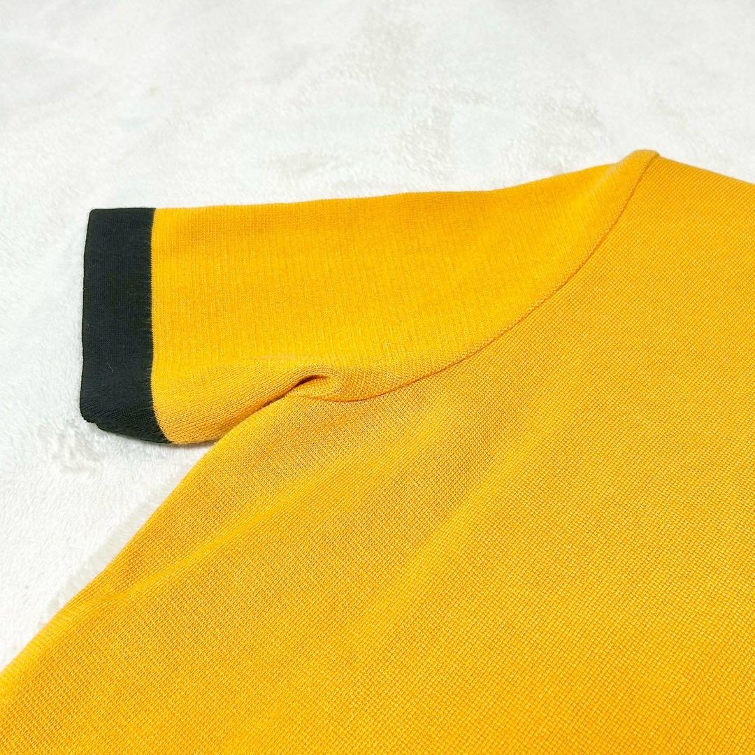 ★美品★イヴサンローラン　ワンピース　M カサンドラロゴ　金ボタン　バイカラー