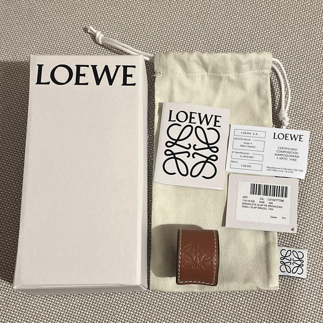 LOEWE ロエベ スラップ ブレスレット スモール タン アナグラム