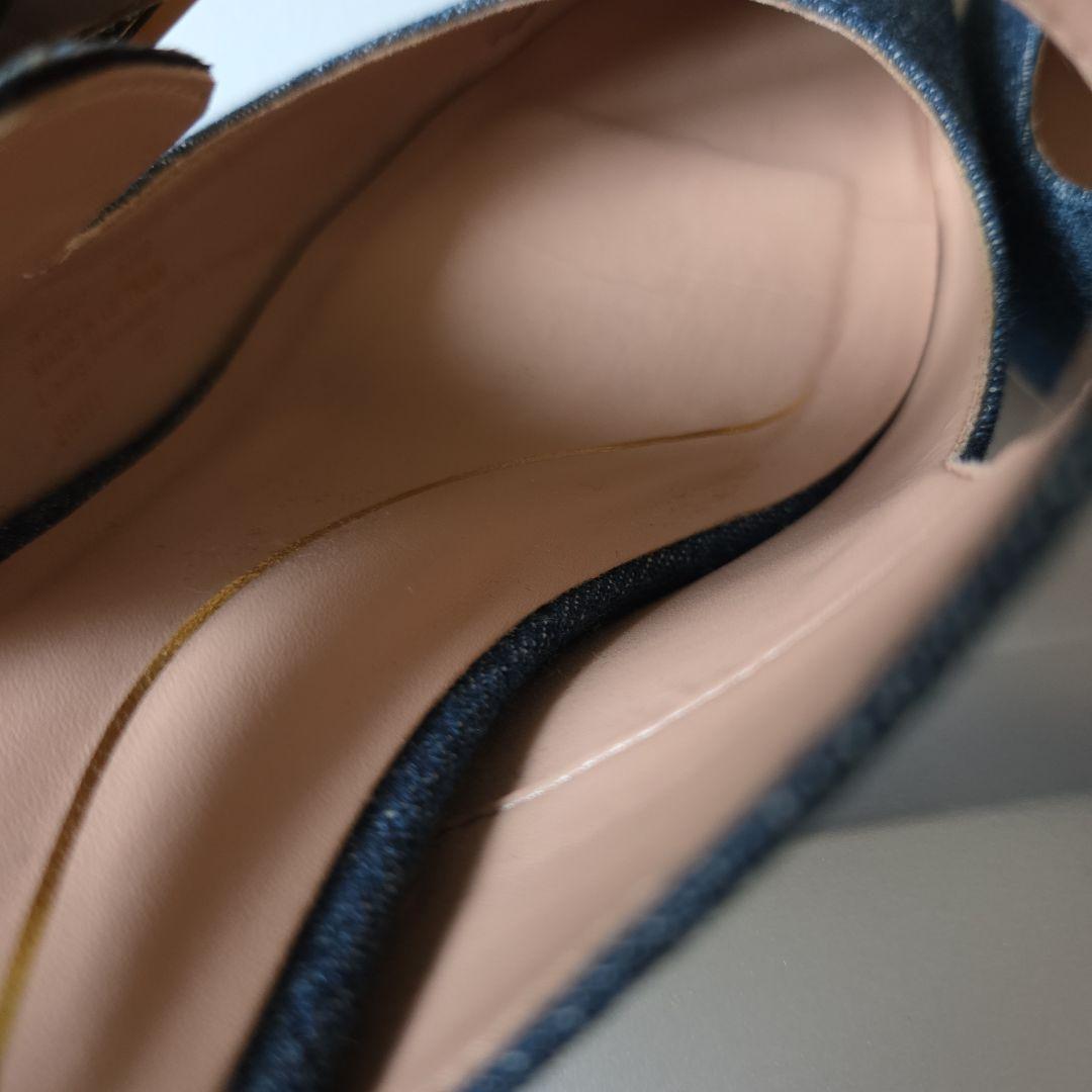 COLE HAAN デニム ポインテッドトゥミュール 6 1/2b