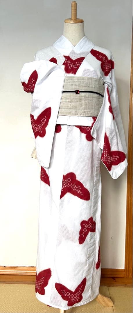 kikiさま専用 有松絞り浴衣・本麻帯・帯留3点セット