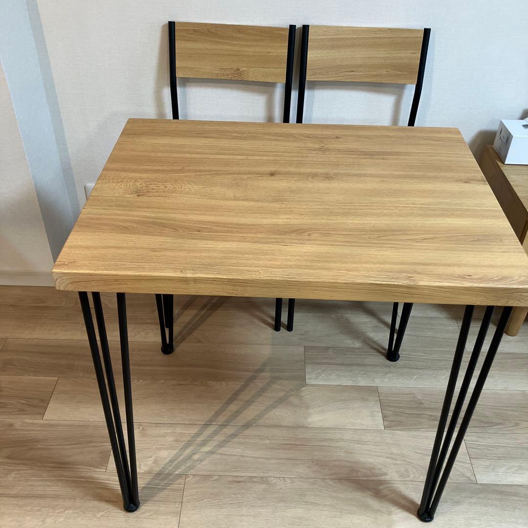 ワンルーム】コンパクト ダイニングテーブル椅子セット　2人用