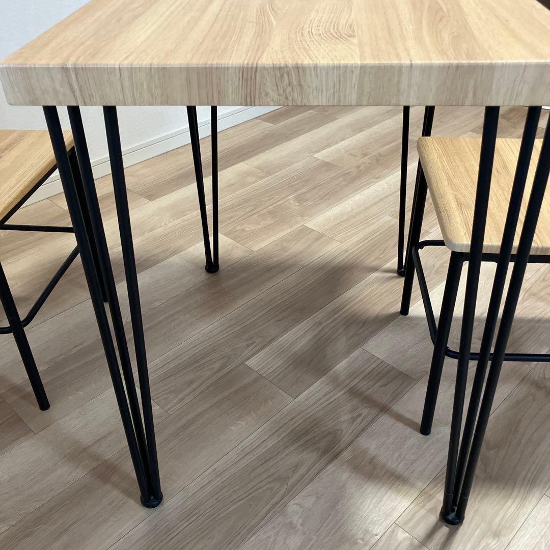 ワンルーム】コンパクト ダイニングテーブル椅子セット　2人用