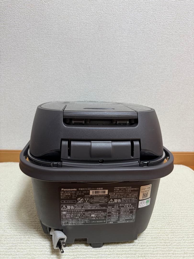 Panasonic 炊飯器 SR-MPA18E9 1.8L 2021年製