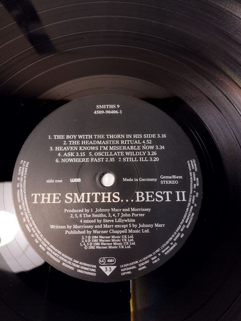 THE SMITHS BEST II UK盤アナログレコード 極上品