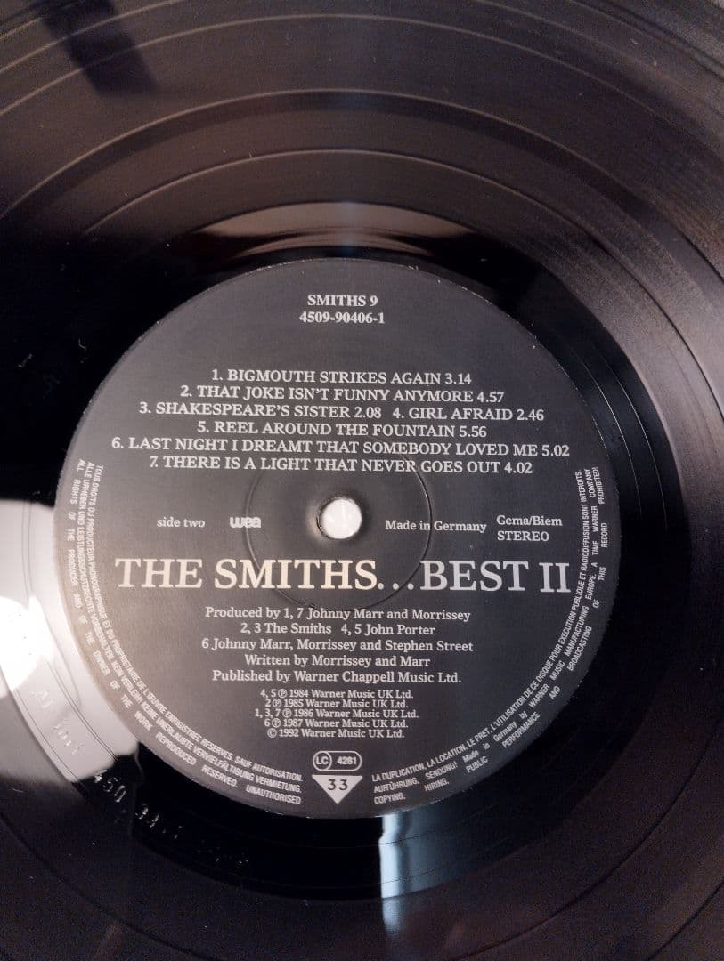 THE SMITHS BEST II UK盤アナログレコード 極上品
