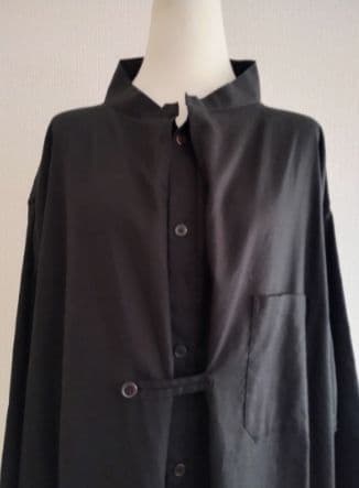 【新品同様】Y's ワイズ 長袖シャツワンピース黒