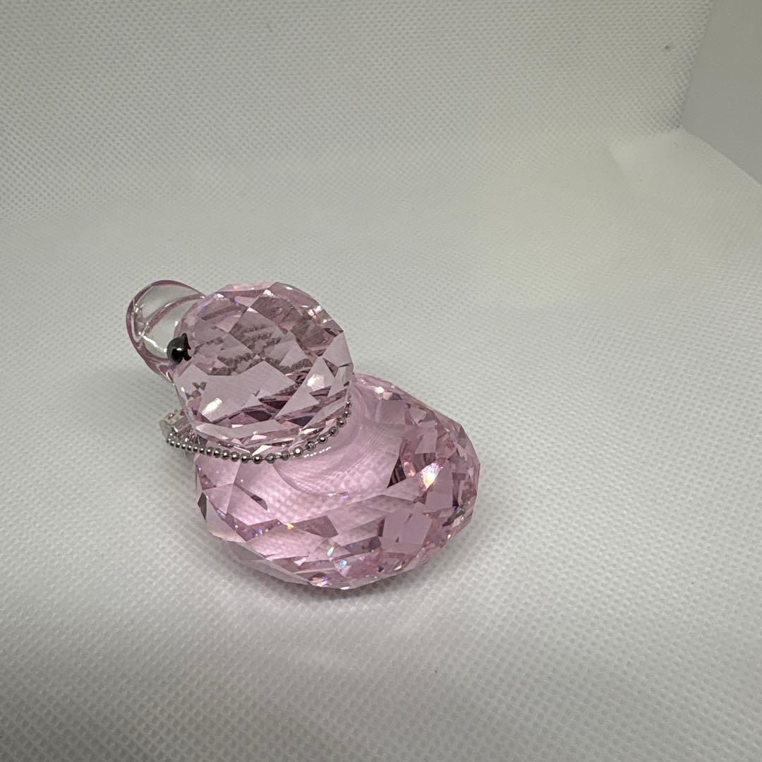 スワロフスキー クリスタル ピンク アヒル 置物 箱無し