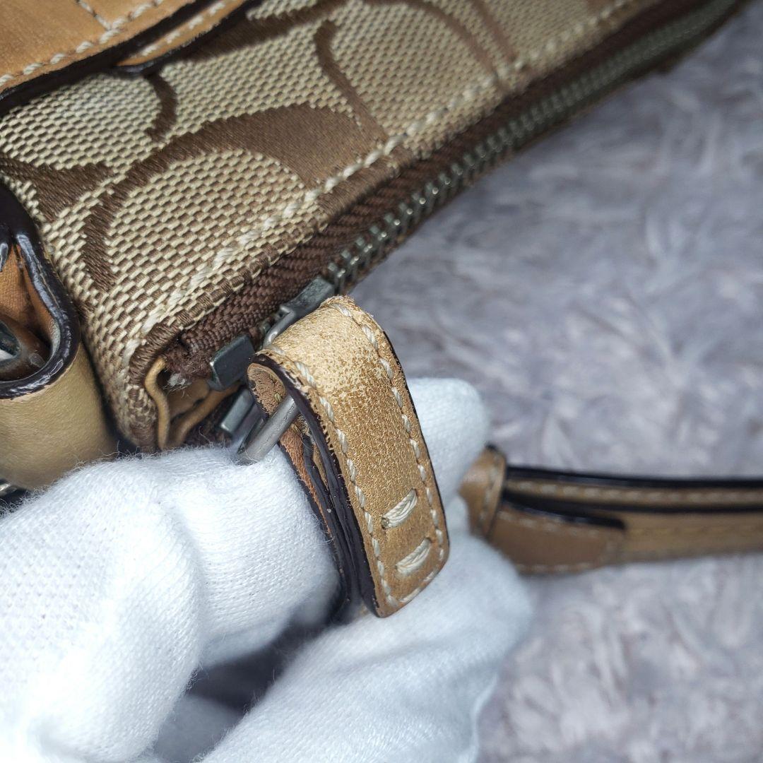 COACH コーチ シグネチャー ワンショルダーハンドバッグ Y2K ベージュ
