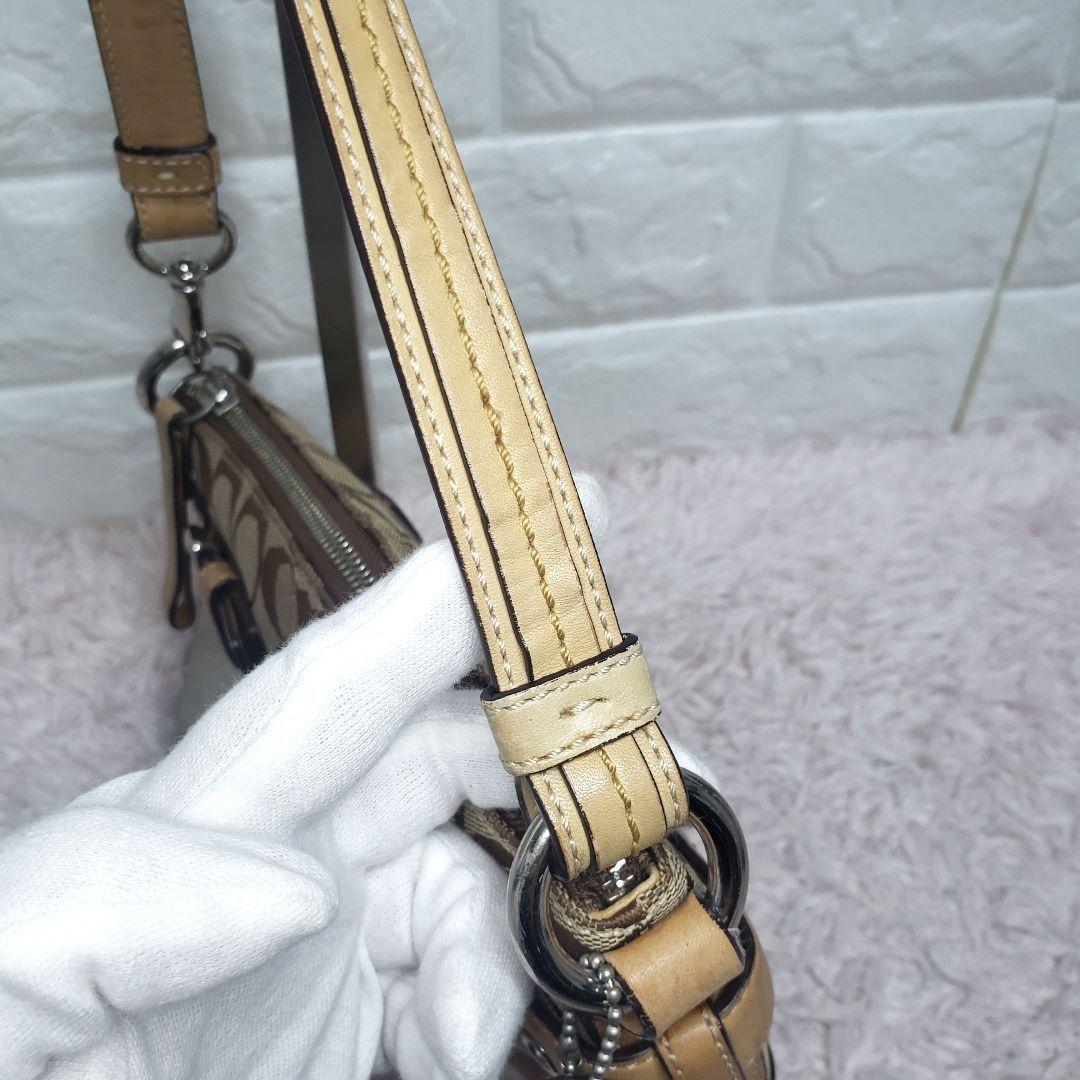 COACH コーチ シグネチャー ワンショルダーハンドバッグ Y2K ベージュ