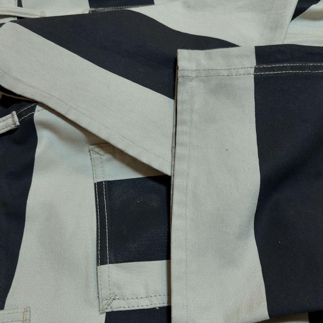 【古着】ロードランナー　プリズナーパンツ　囚人パンツ　ボーダー　ブラック　黒