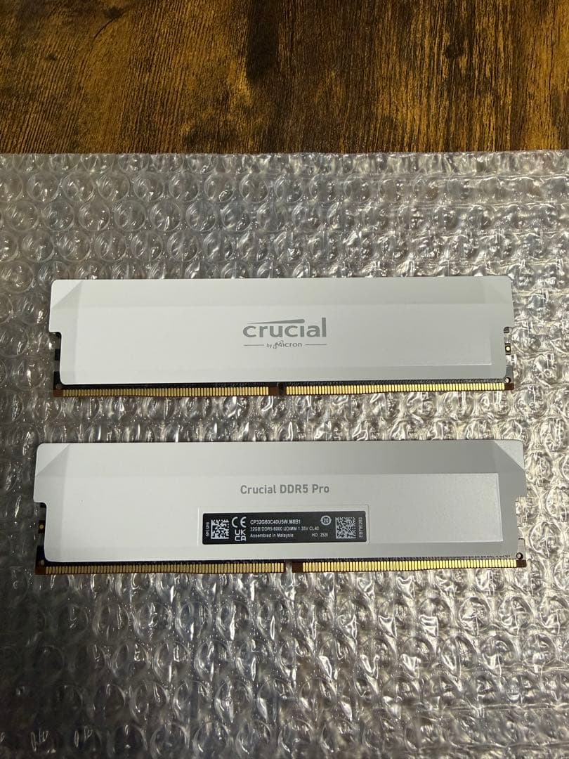 Crucial Pro DDR5 6000 64GB (2x32GB) メモリ