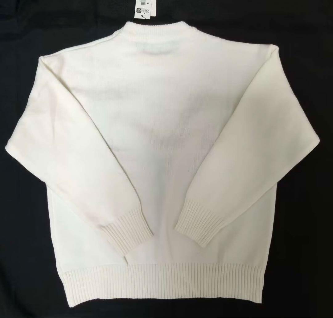 Ami ホワイト ハート刺繍 ニットセーター