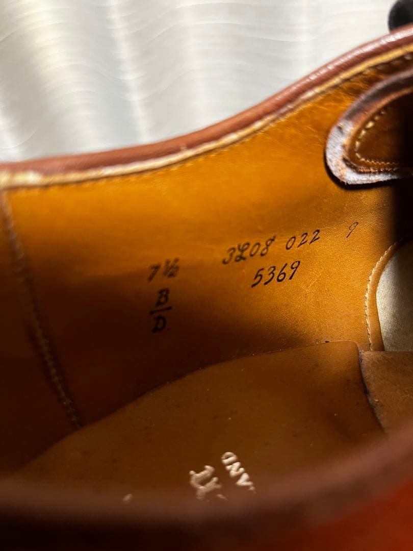 希少 ALDEN 5369 ミリタリーラスト 7ハーフ
