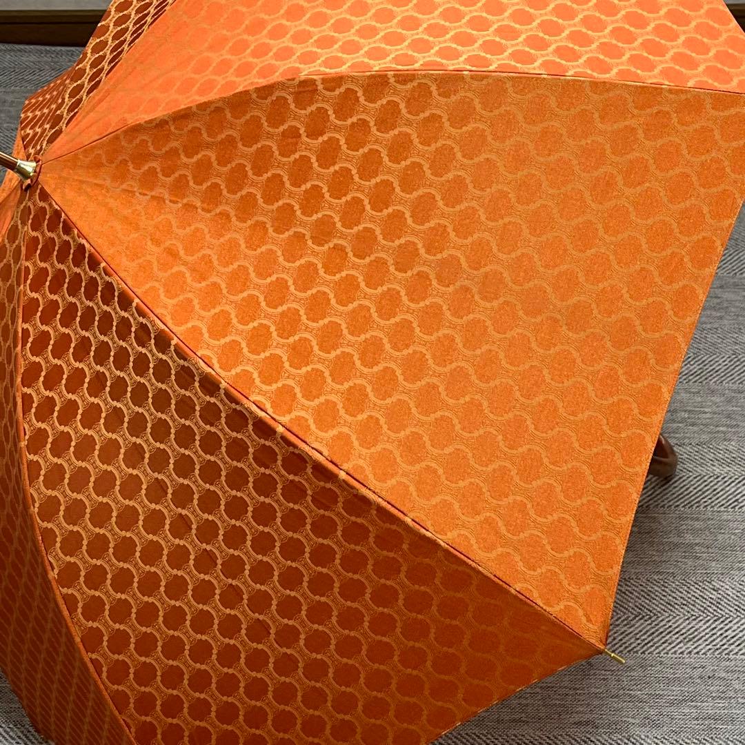 希少カラー　CELINE セリーヌ　マカダム総柄　トリオンフ　晴雨兼用長傘